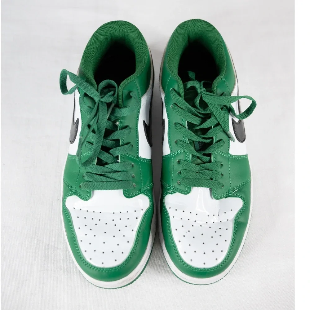 Nike Air Jordan 1 Low Mens Pine Green White Black Good 553558-301 size 8.5
